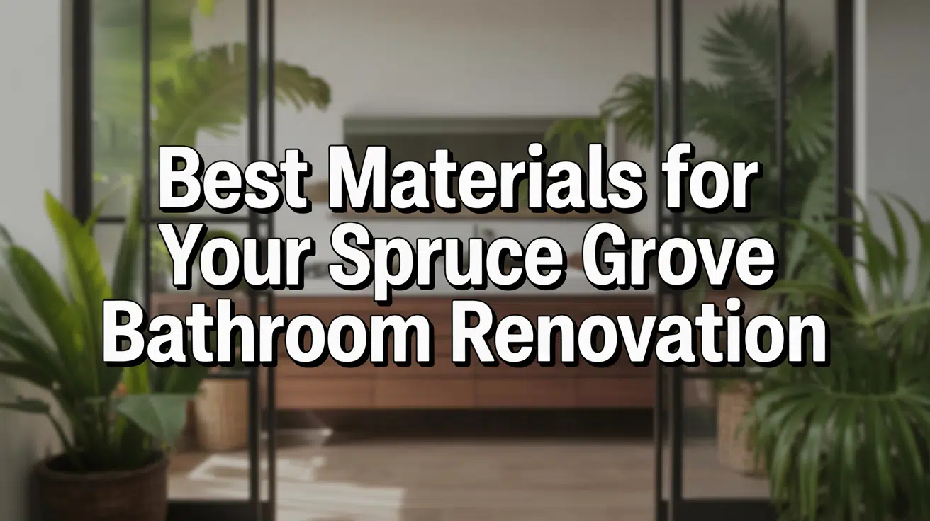 Best Materials for Your Spruce Grove Bathroom Renovation