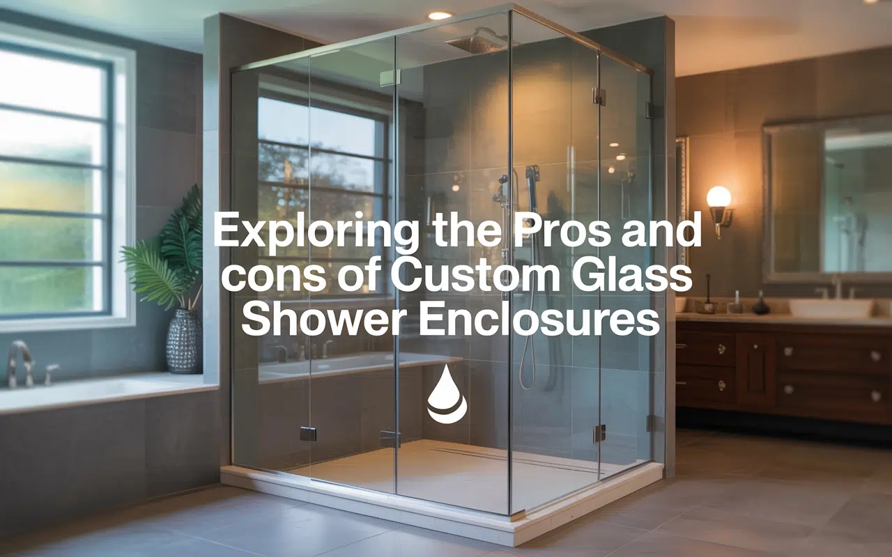 Modern bathroom featuring a custom glass shower enclosure with sleek hardware and a frameless design.